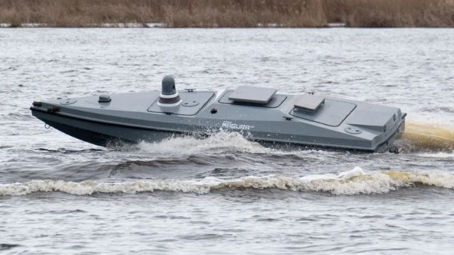 Xuồng không người lái của Ukraine trên biển. Ảnh: Bộ Quốc phòng Ukraine