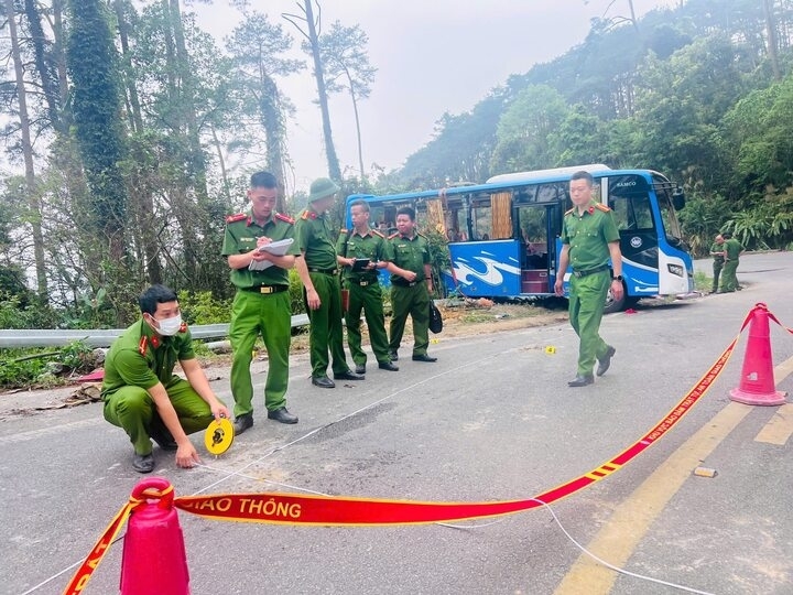 Hiện trường vụ tai nạn.