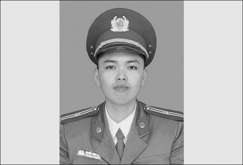Thiếu tá Nguyễn Đăng Khải sinh năm 1996 đã anh dũng hy sinh khi truy bắt tội phạm ma túy.