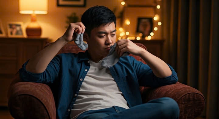 Một người đàn ông ở Trung Quốc đã bị nhiễm trùng phổi và ho kéo dài do thói quen ngửi tất của mình. (Ảnh: Sohu)