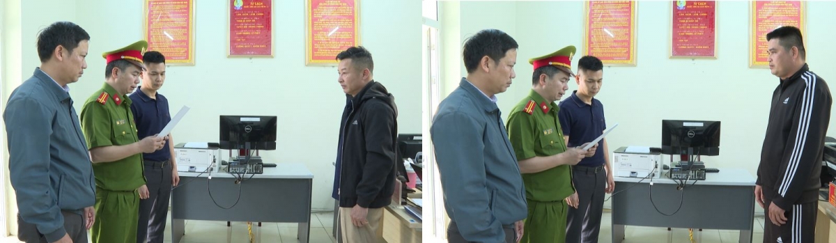 Tống đạt quyết định khởi tố bị can đối với Trịnh Ngọc Cường và Vi Hồng Sao