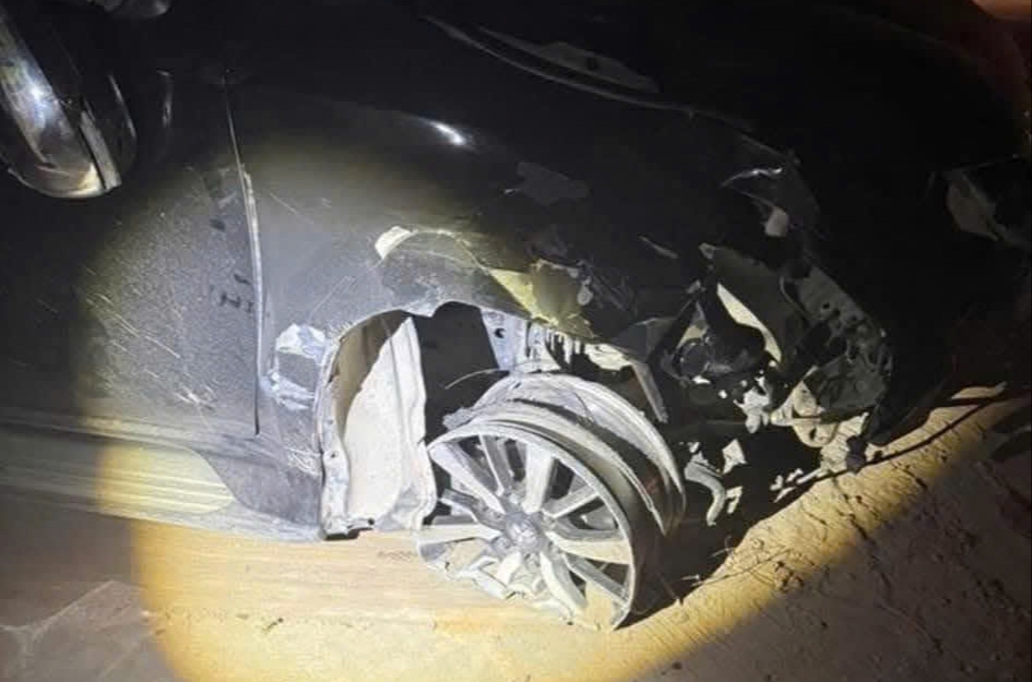 Lazăng xe bị mòn tại thời điểm bị lực lượng chức năng yêu cầu dừng lại