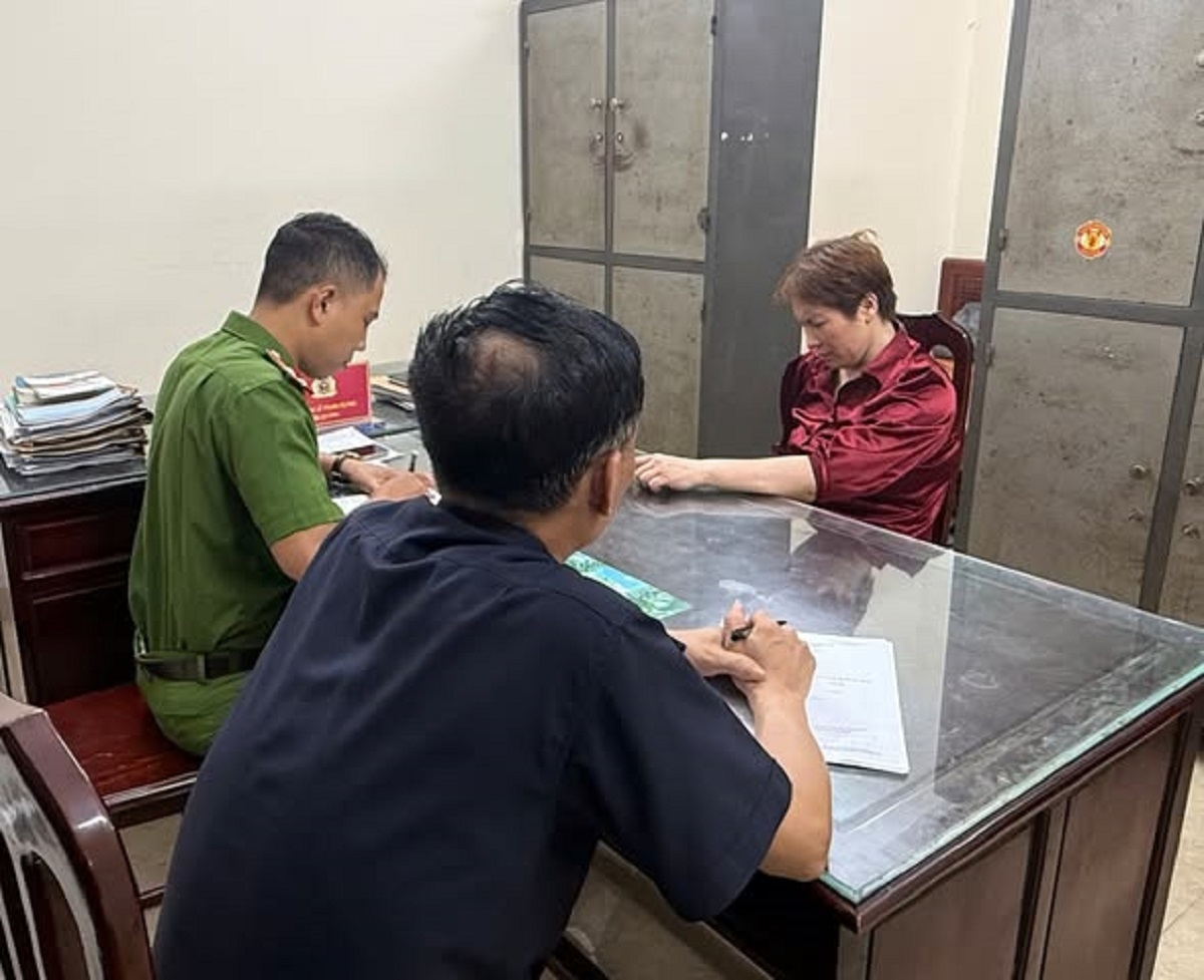 Đối tượng Trần Thị Len tại cơ quan điều tra