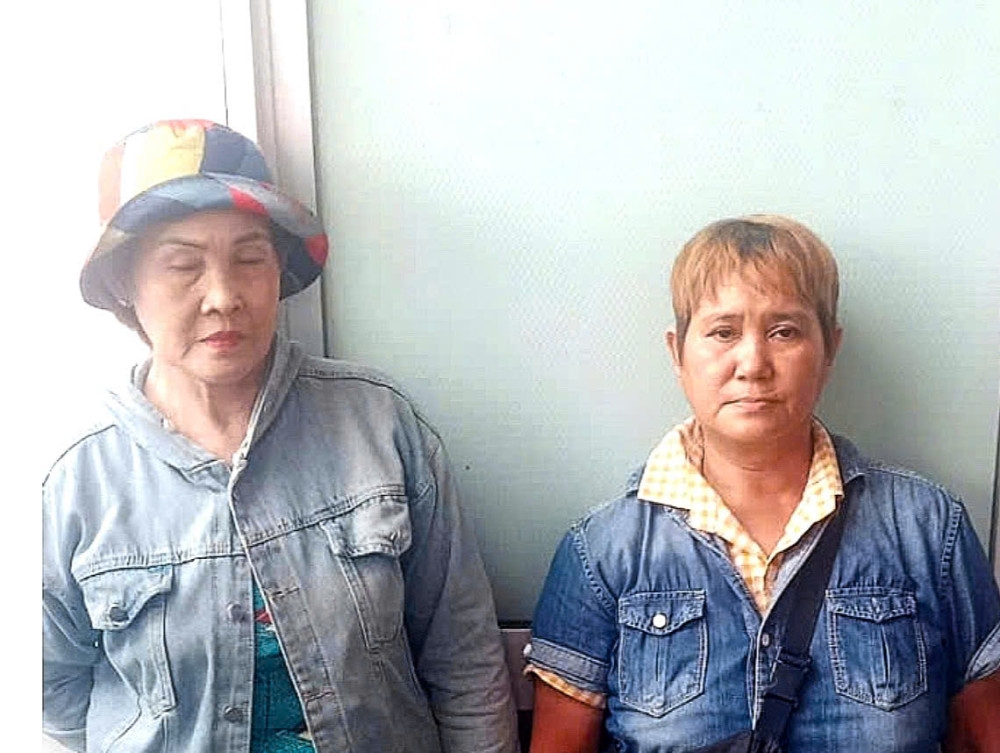 Hai đối tượng có hành vi bắt cóc bị bắt (Ảnh: Kiên Định)