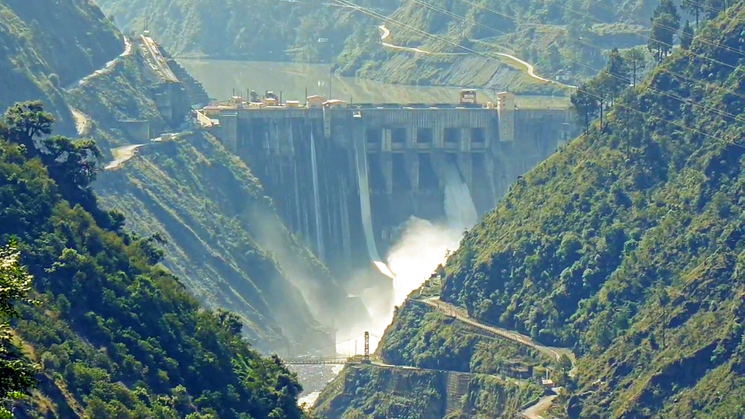 Đập thủy điện Baglihar được xây dựng trên Sông Chenab tại Vùng lãnh thổ Jammu &amp; Kashmir do Ấn Độ kiểm soát. Ảnh: ANI