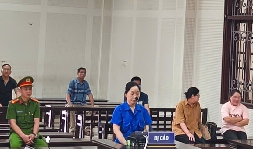 Bị cáo Phạm Thị Thanh Huệ tại phiên toà
