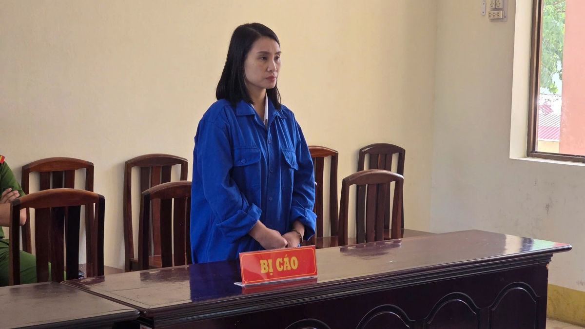 Bị cáo Trang tại Tòa