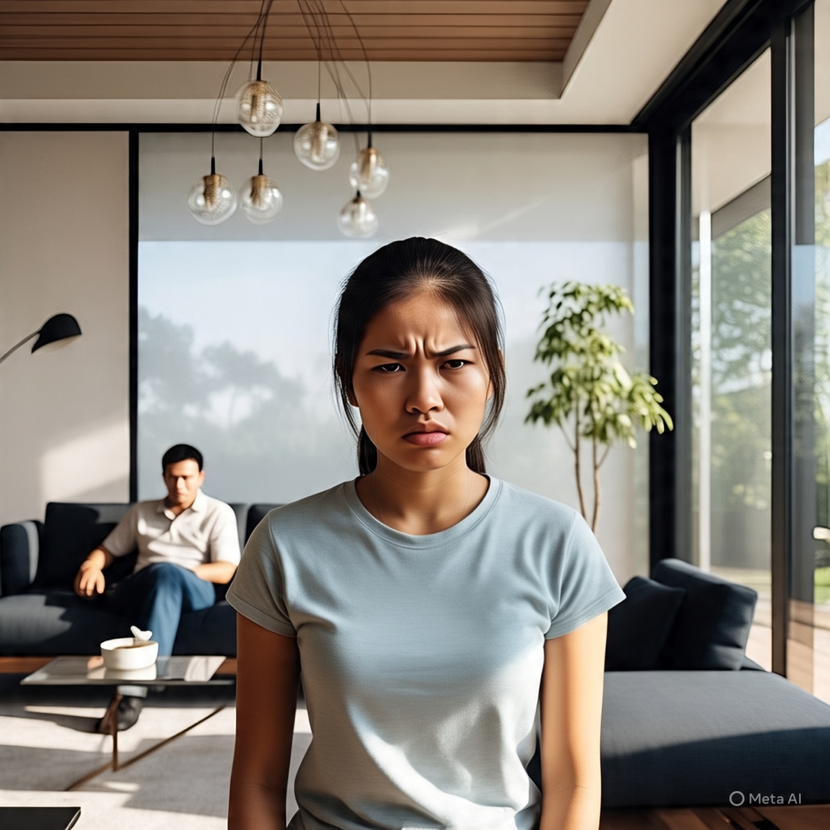 Nhiều lúc tôi thấy có chồng cũng như không (ảnh minh họa: AI)