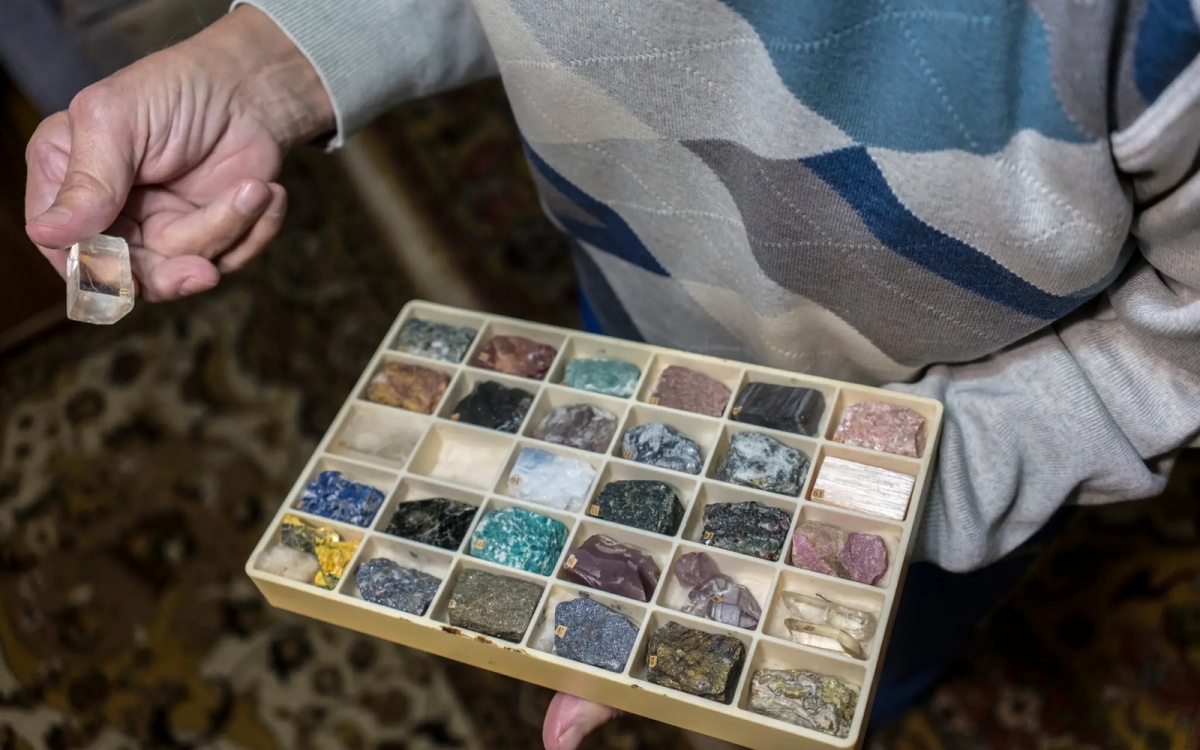 Bộ sưu tập mẫu khoáng sản, tinh thể Ukraine. Ảnh: Nytimes.