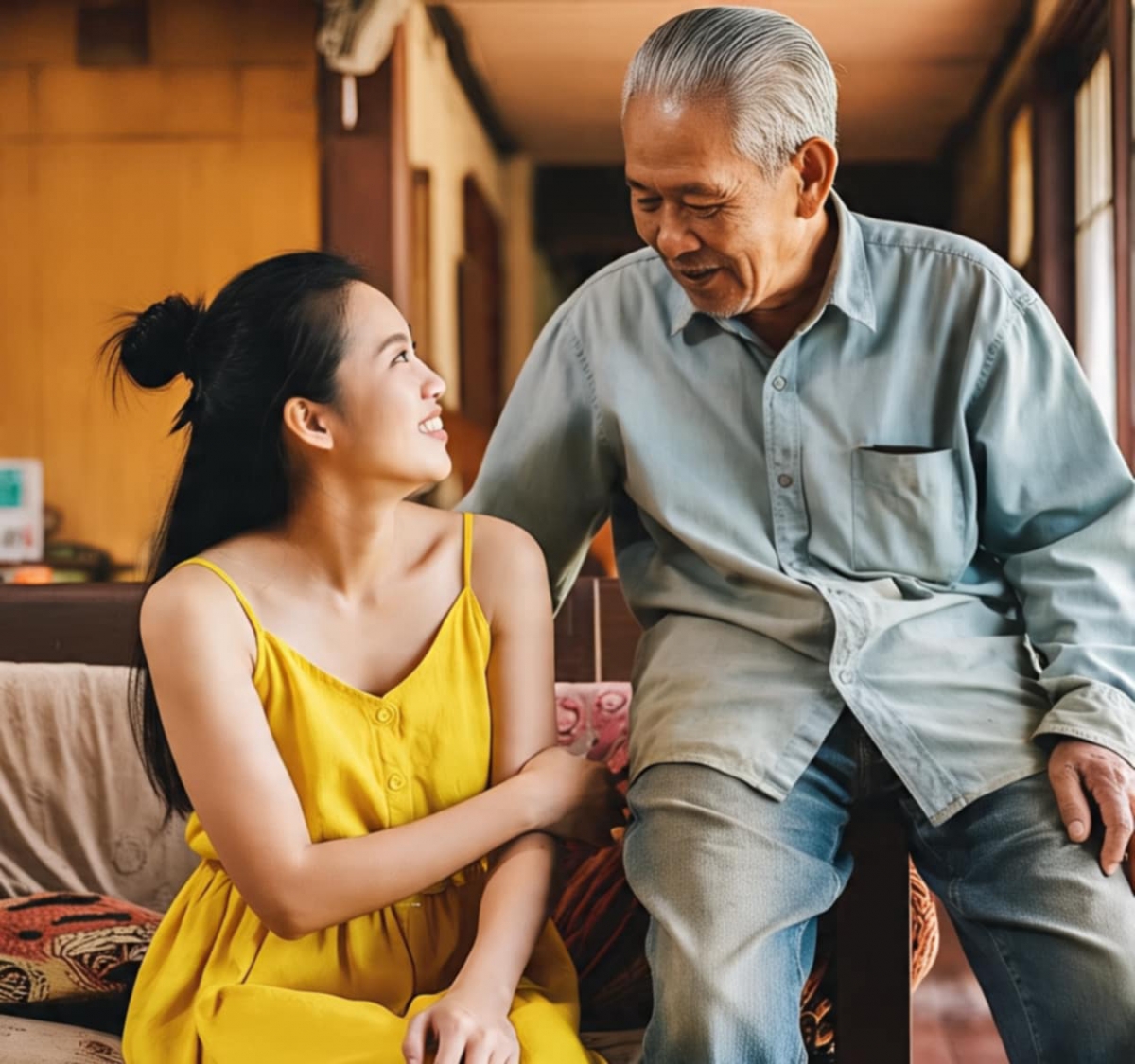 Tôi có nên vượt qua ngại ngần để ủng hộ cho bố tôi đến với cô bạn hay không? (ảnh minh họa: AI)