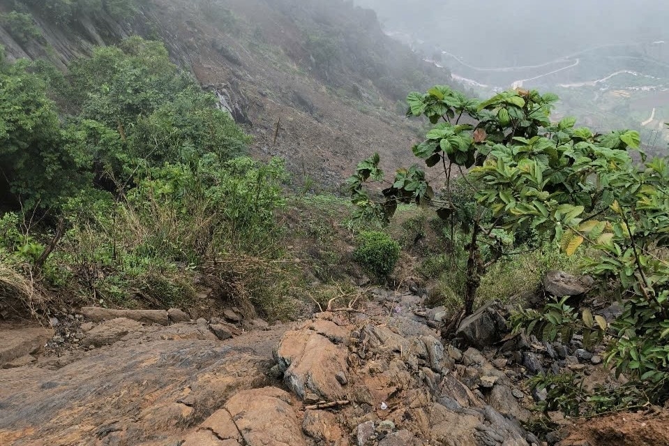 Hiện trường khu vực 2 nạn nhân mất tích. Ảnh: xã Chiềng Ân