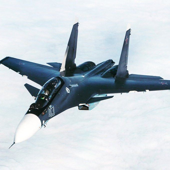 Tiêm kích Su-30SM của Nga. Ảnh: X