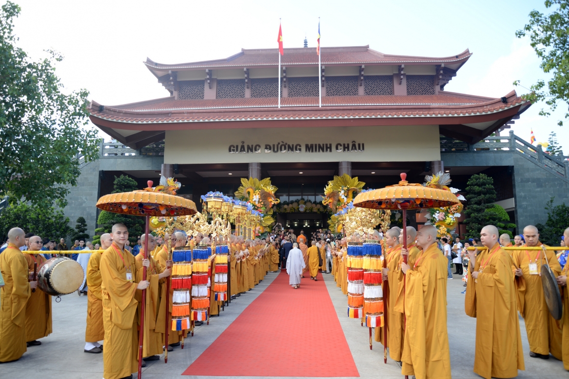Chánh điện nơi diễn ra lễ khai mạc Vesak 2025 