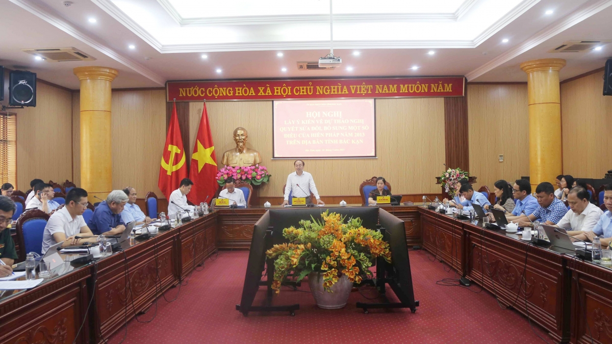 Tỉnh Bắc Kạn tổ chức hội nghị lấy ý kiến cán bộ, đại diện các đơn vị, sở ngành, địa phương cấp huyện