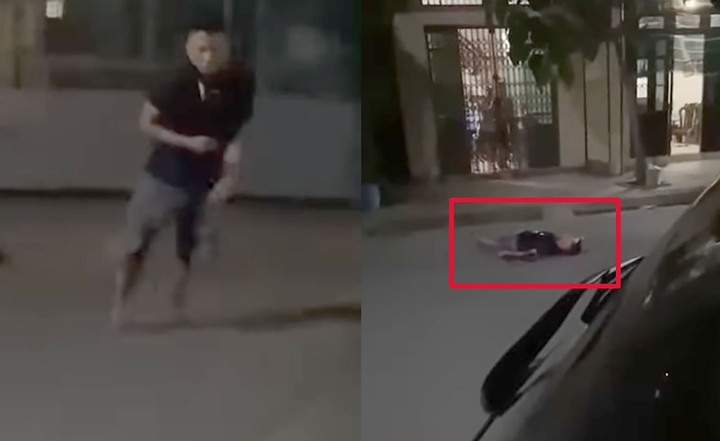 Nạn nhân chạy ra ngoài và ngã gục xuống đường, được đưa đi cấp cứu nhưng không qua khỏi.