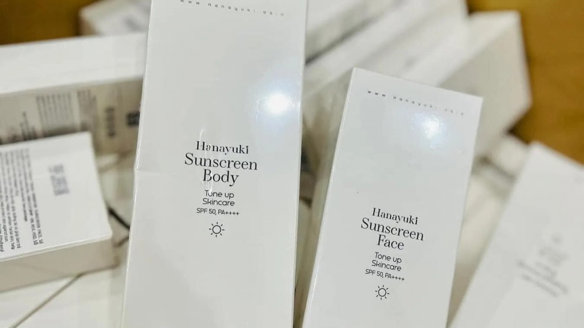 Sản phẩm kem chống nắng Hanayuki Sunscreen Body (Ảnh: CTV)