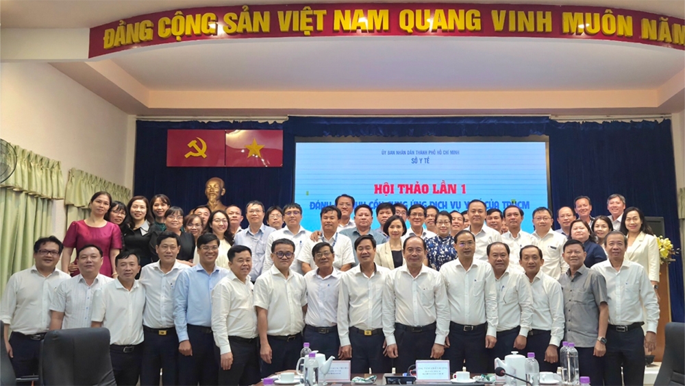 Lãnh đạo 3 Sở Y tế TP.HCM, Bình Dương và Bà Rịa - Vũng Tàu hội thảo bàn giải pháp giảm tải (Ảnh SYT)