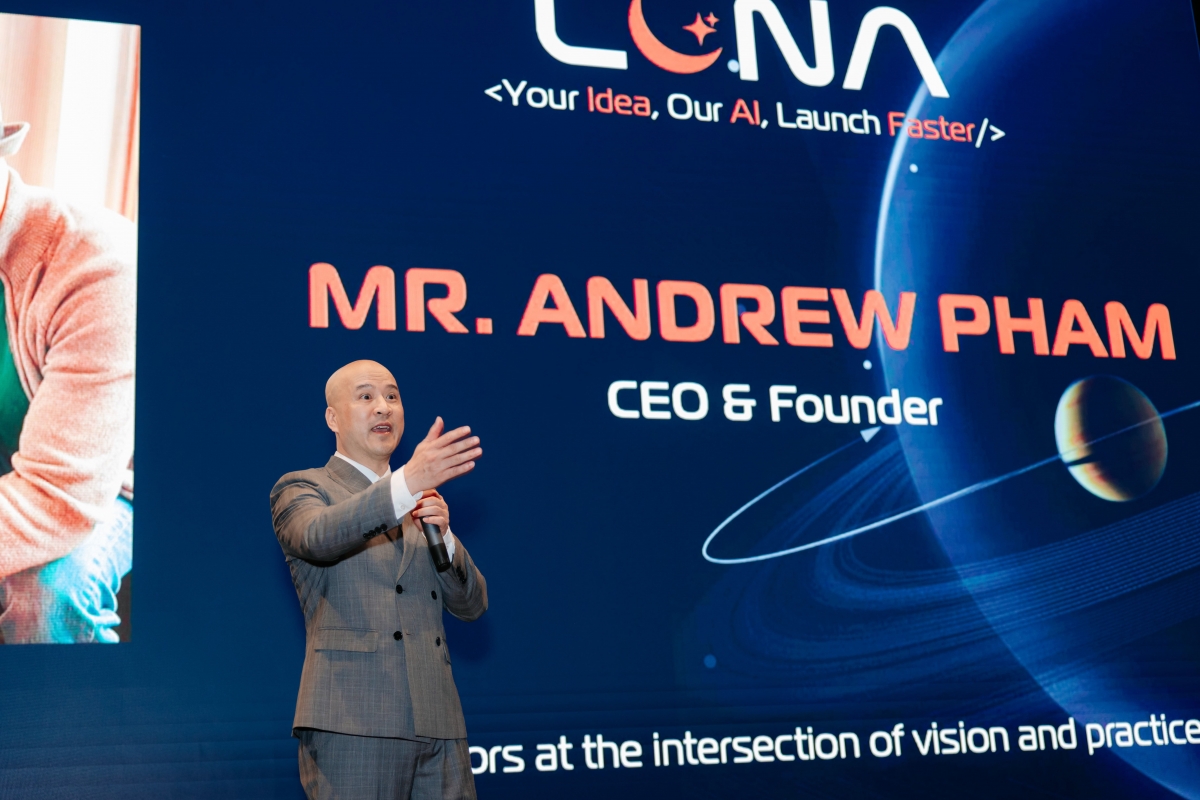 Ông Andrew Phạm phát biểu tại sự kiện