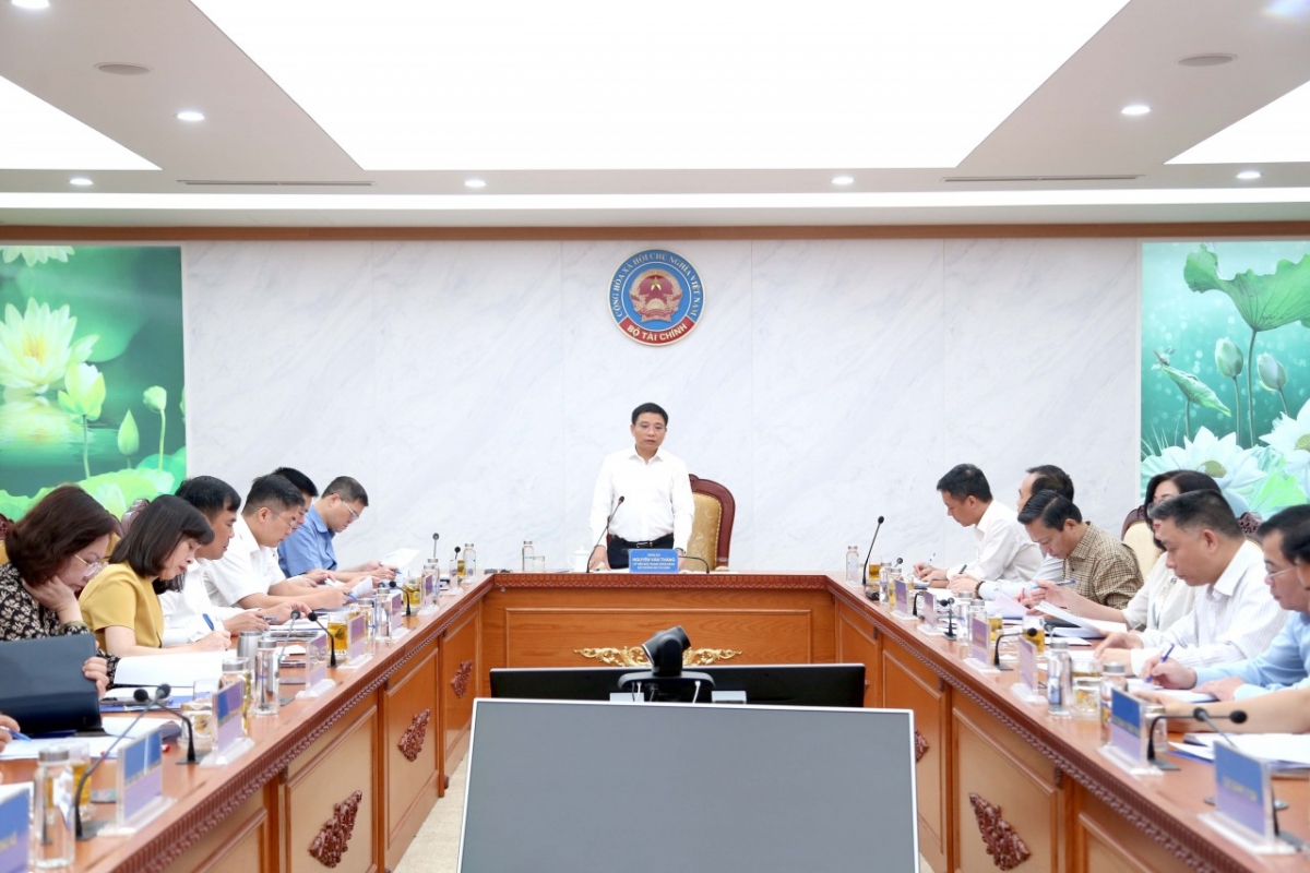 Bộ trưởng Bộ Tài chính Nguyễn Văn Thắng phát biểu tại hội nghị (Ảnh: TBTCVN)