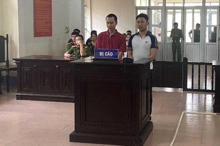 Hội đồng xét xử đã tuyên phạt Phạm Anh Tuấn 9 năm 6 tháng tù, Ôn Trần Hải 4 năm 9 tháng tù. (Ảnh: CACC)