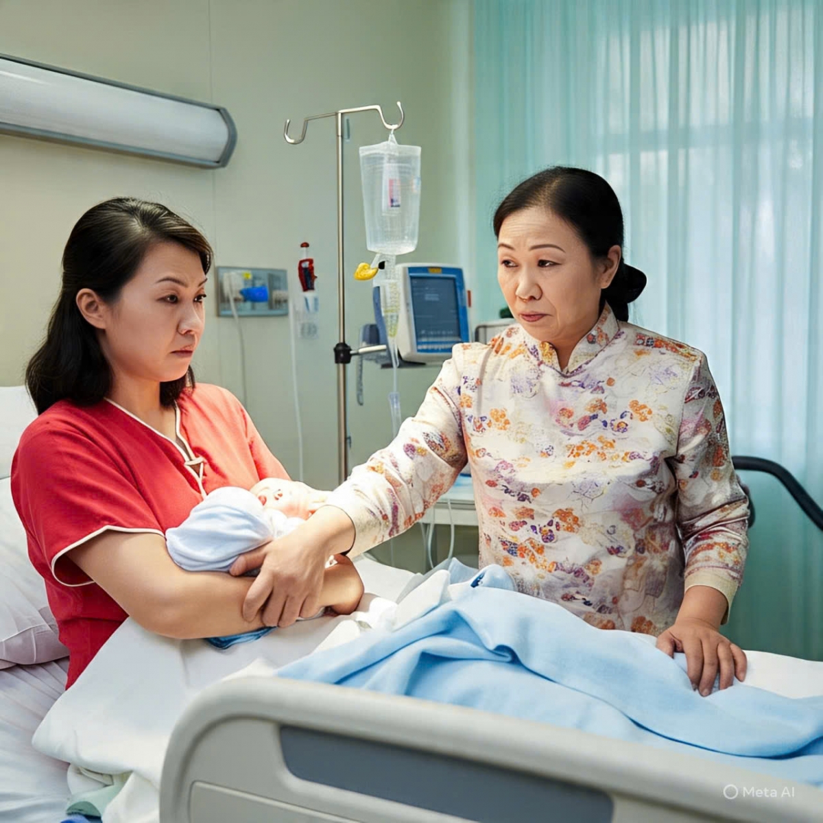 Tôi muốn đưa con về ngoại chơi nhưng không muốn căng thẳng với mẹ chồng (ảnh: AI)