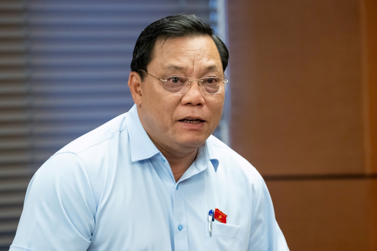 Đại biểu Nguyễn Hải Trung (Đoàn Hà Nội). (Ảnh: Phạm Thắng)