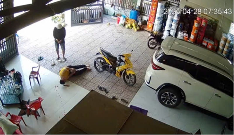 Hiện trường vụ nổ súng xảy ra vào sáng 28/4