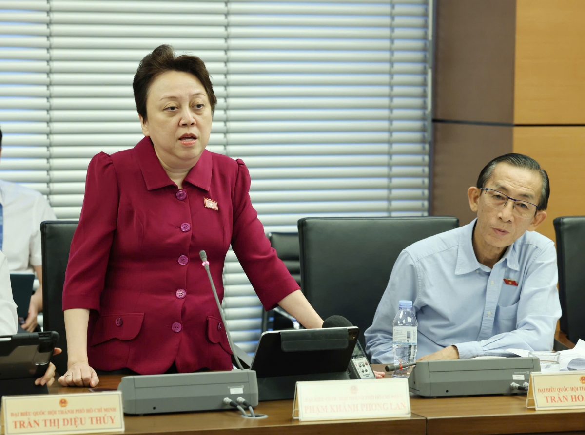 Đại biểu Phạm Khánh Phong Lan (Đoàn TP.HCM). (Ảnh: Quang Phúc)