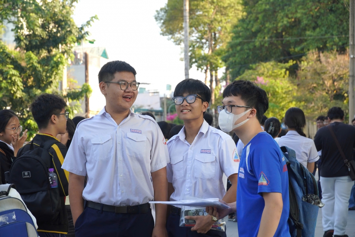 Thí sinh thi Đánh giá năng lực đợt 1 của Đại học Quốc gia TP.HCM ngày 30/3 vừa qua 