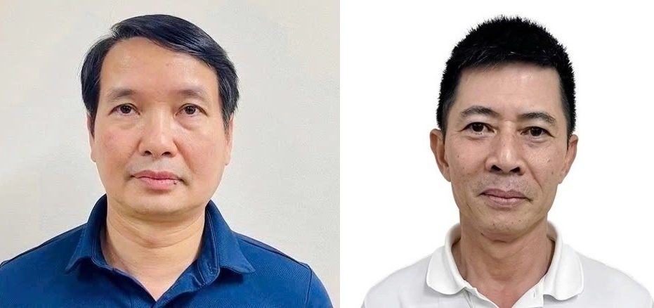 Bị can Nguyễn Duy Hưng (ảnh phải) và Phạm Thái Hà. (Ảnh: Công an cung cấp)