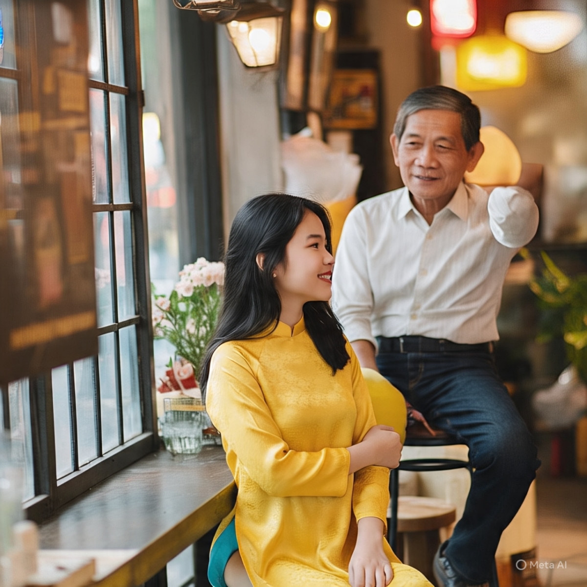 Tôi khá lo lắng vì con gái yêu người bằng tuổi bố mình (ảnh: AI)