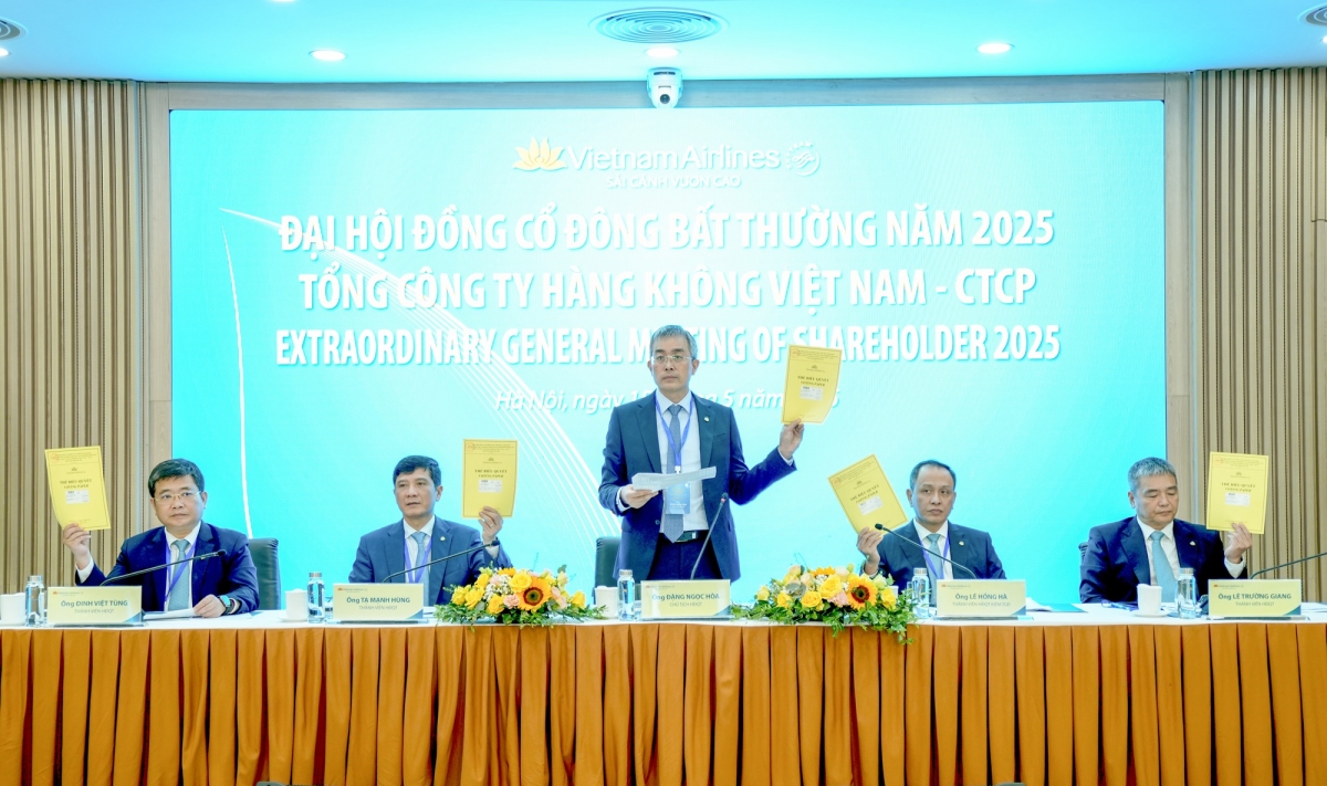 Đại hội đồng cổ đông bất thường năm 2025 của Vietnam Airlines đã thông qua tăng vốn điều lệ.