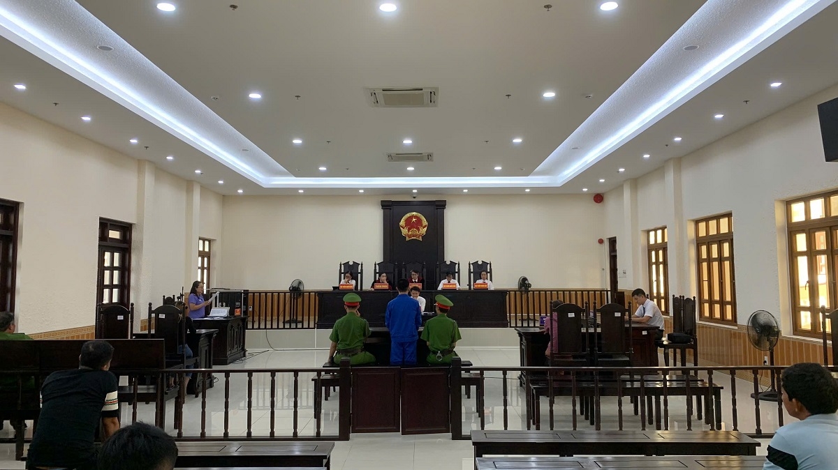 Phiên toà xét xử Phan Văn Kiệt. Ảnh: B.H