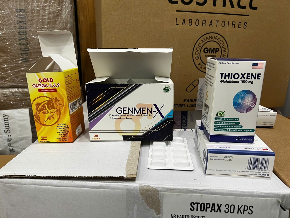 Các sản phẩm thải độc gan, làm trắng da cũng bị các đối tượng làm giả.