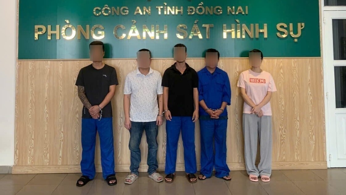 Các đối tượng bị khởi tố (Ảnh: Công an tỉnh Đồng Nai)