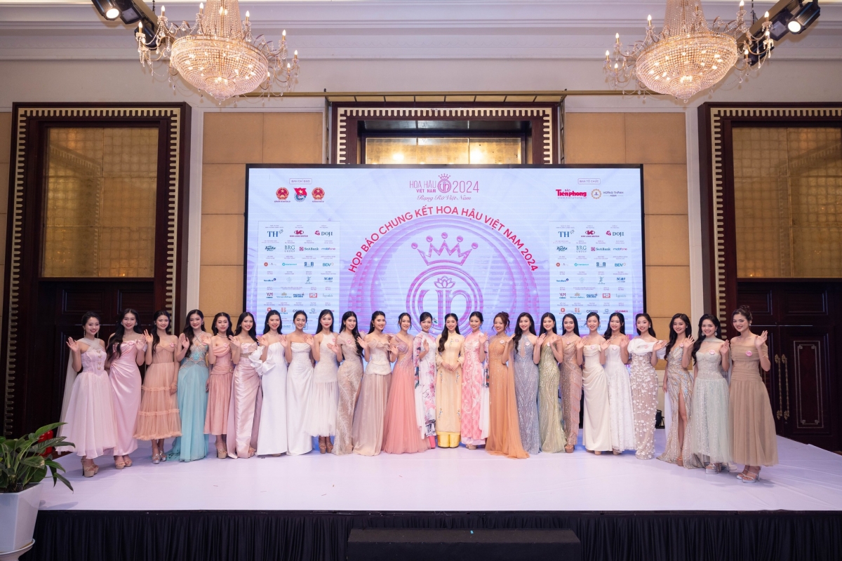 Dàn thí sinh góp mặt tại chung kết Hoa hậu Việt Nam 2024. Ảnh: BTC.