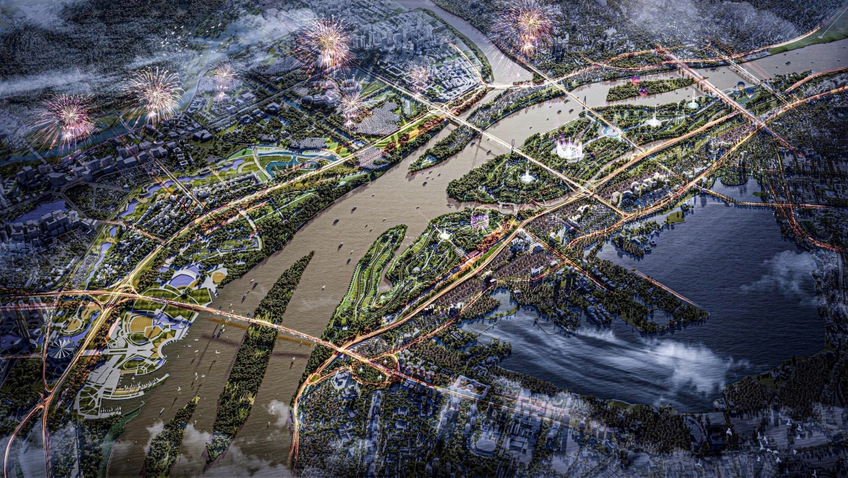 Đề án “Đại lộ và cảnh quan ven sông Hồng” được đề xuất dài  khoảng 40km