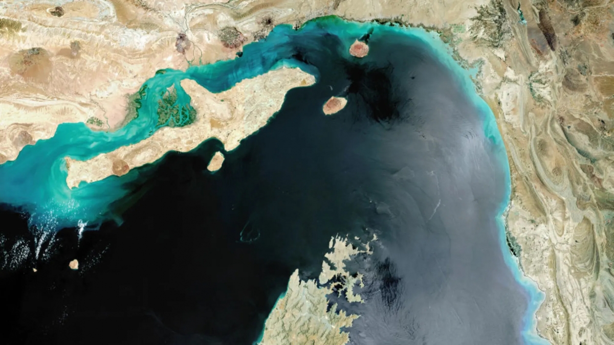 Ảnh vệ tinh chụp Eo biển Hormuz ngày 24/5/2017. Nguồn: Gallo Images