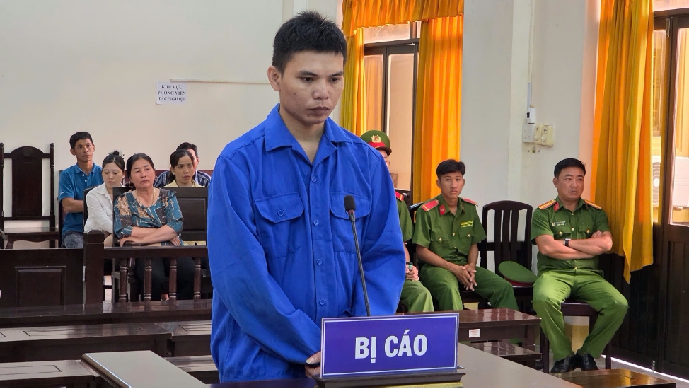 Bị cáo Mai Thiện Tâm tại phiên tòa