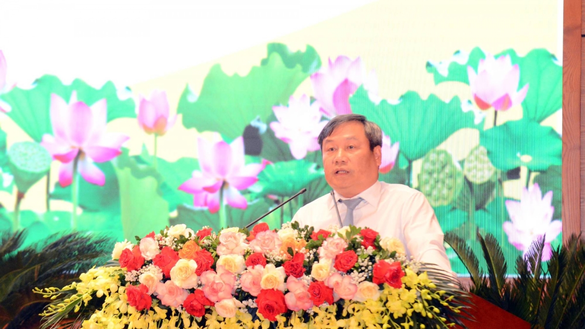 Ông Vũ Đại Thắng, Bí thư tỉnh Uỷ Quảng Ninh phát biểu tại hội nghị