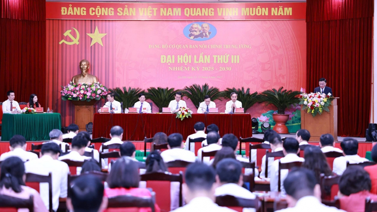 Đảng bộ cơ quan Ban Nội chính Trung ương tổ chức Đại hội lần thứ III, nhiệm kỳ 2025 - 2030. Ảnh: Đặng Phước