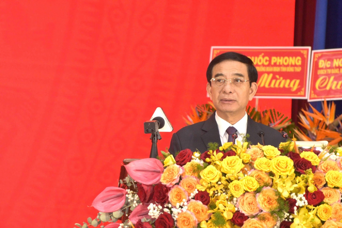 Đại tướng Phan Văn Giang thay mặt Bộ Chính trị phát biểu chỉ đạo, tin tưởng vào sự vươn mình của tỉnh Đồng Tháp (mới)