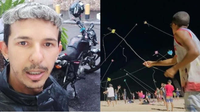 Auriel thiệt mạng vì vướng vào một sợi dây diều bị đứt, rơi giữa đường