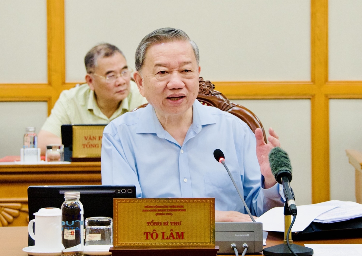 Tổng Bí thư Tô Lâm phát biểu