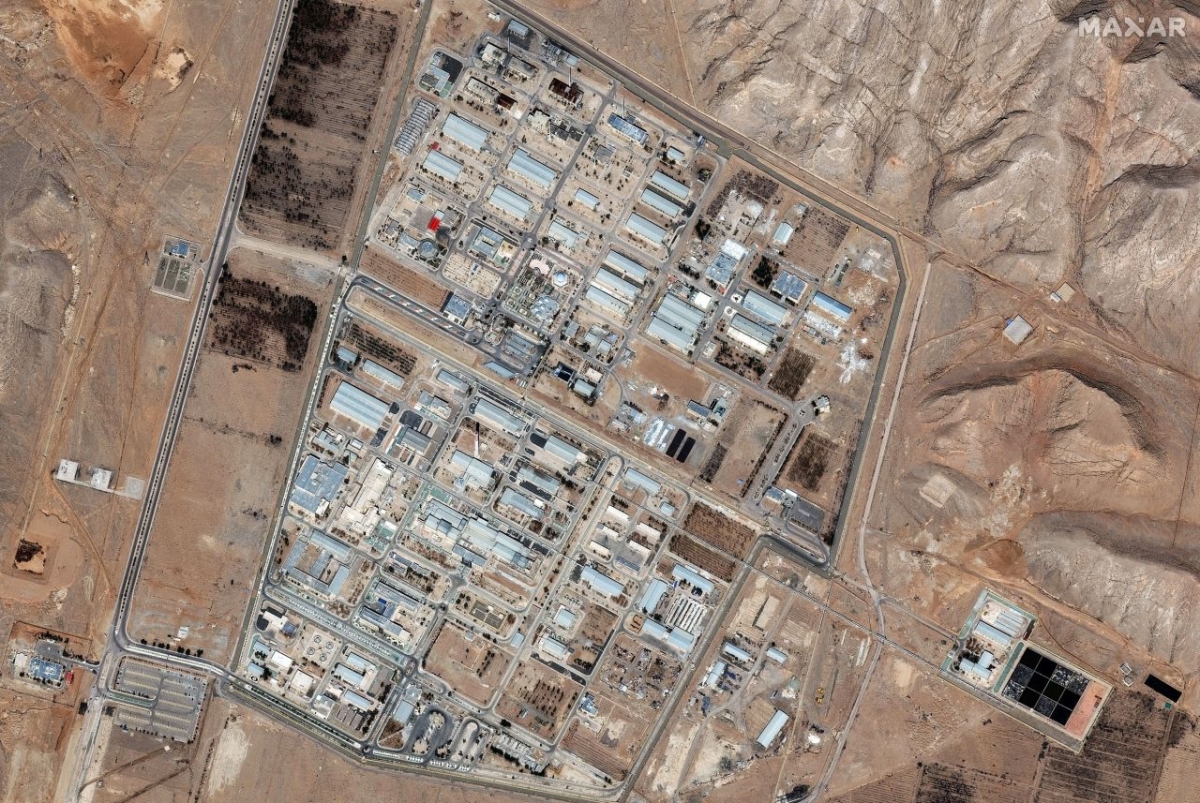 Hình ảnh vệ tinh nhà máy làm giàu hạt nhân Isfahan ở Iran. Ảnh: CNN