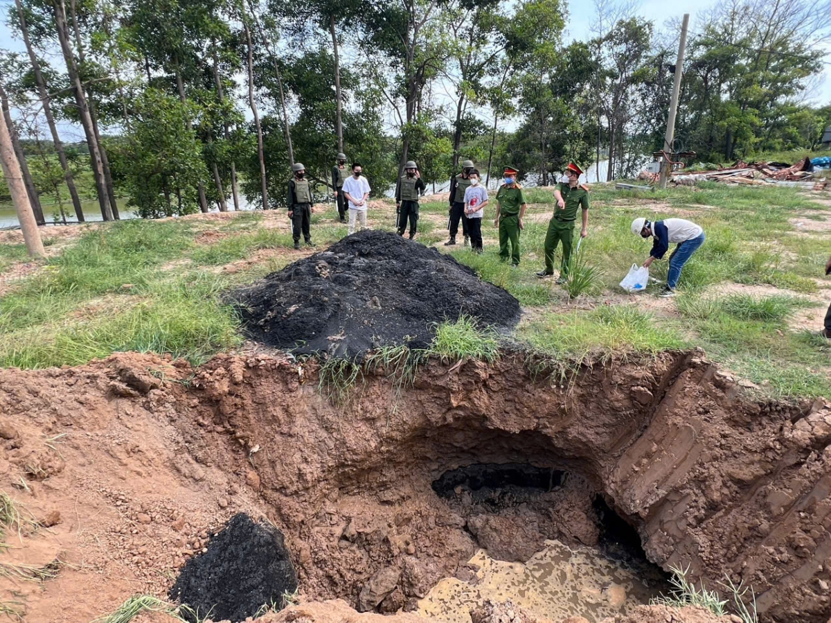 Hiện trường vụ việc. Ảnh: Công an Hà Nội