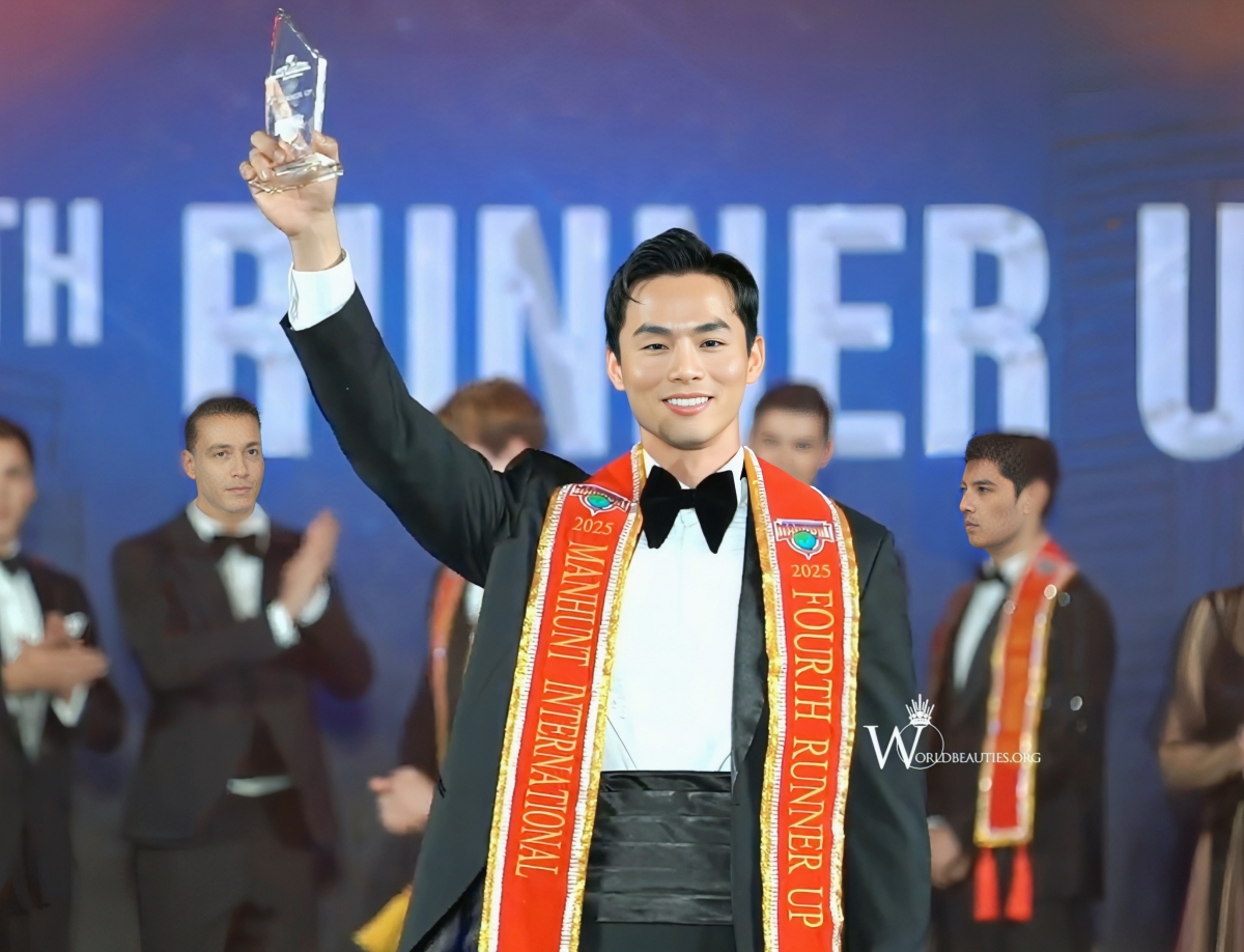 Người mẫu Vũ Linh đoạt Á vương 4 tại Manhunt International 2025