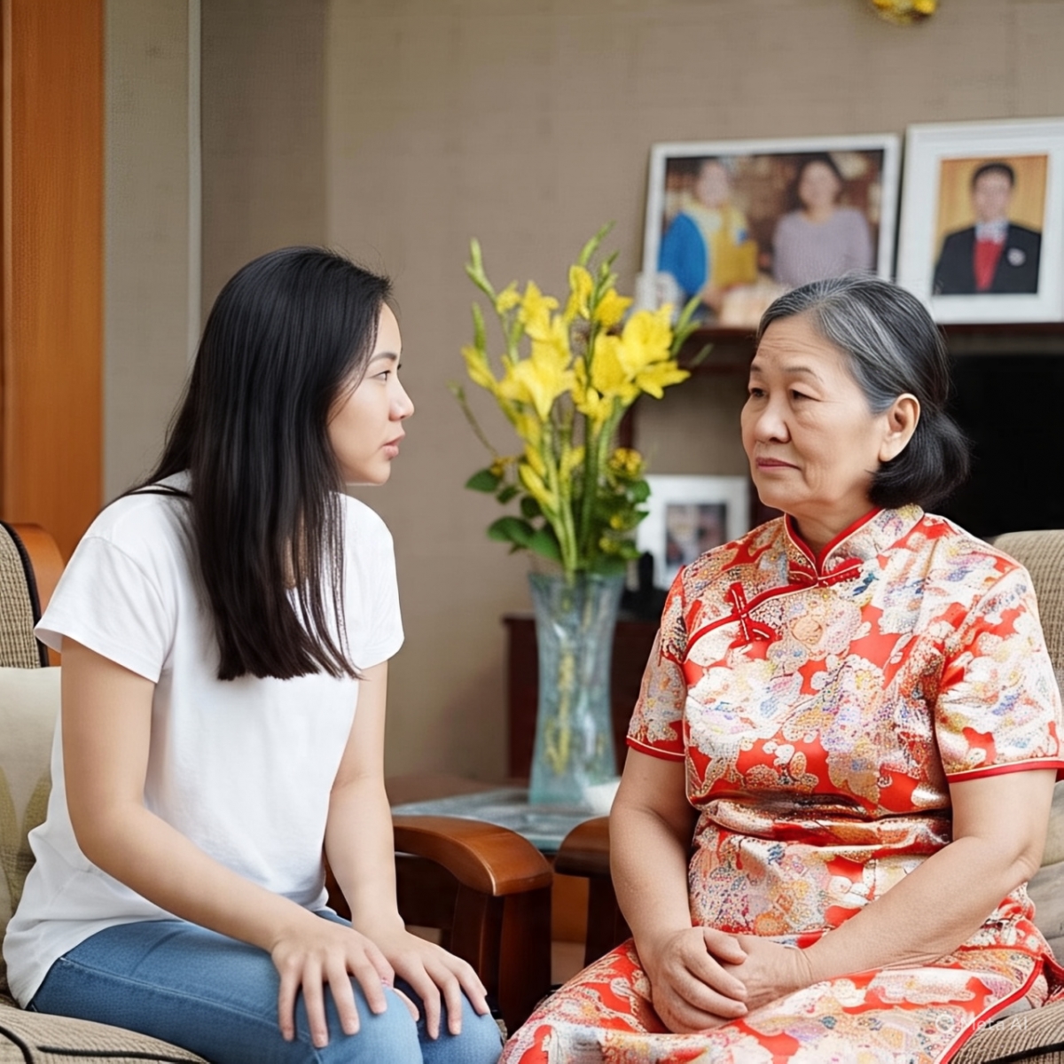 Mẹ chồng cho tôi đứng tên tài sản vì con trai nghiện cờ bạc (ảnh minh họa: AI)