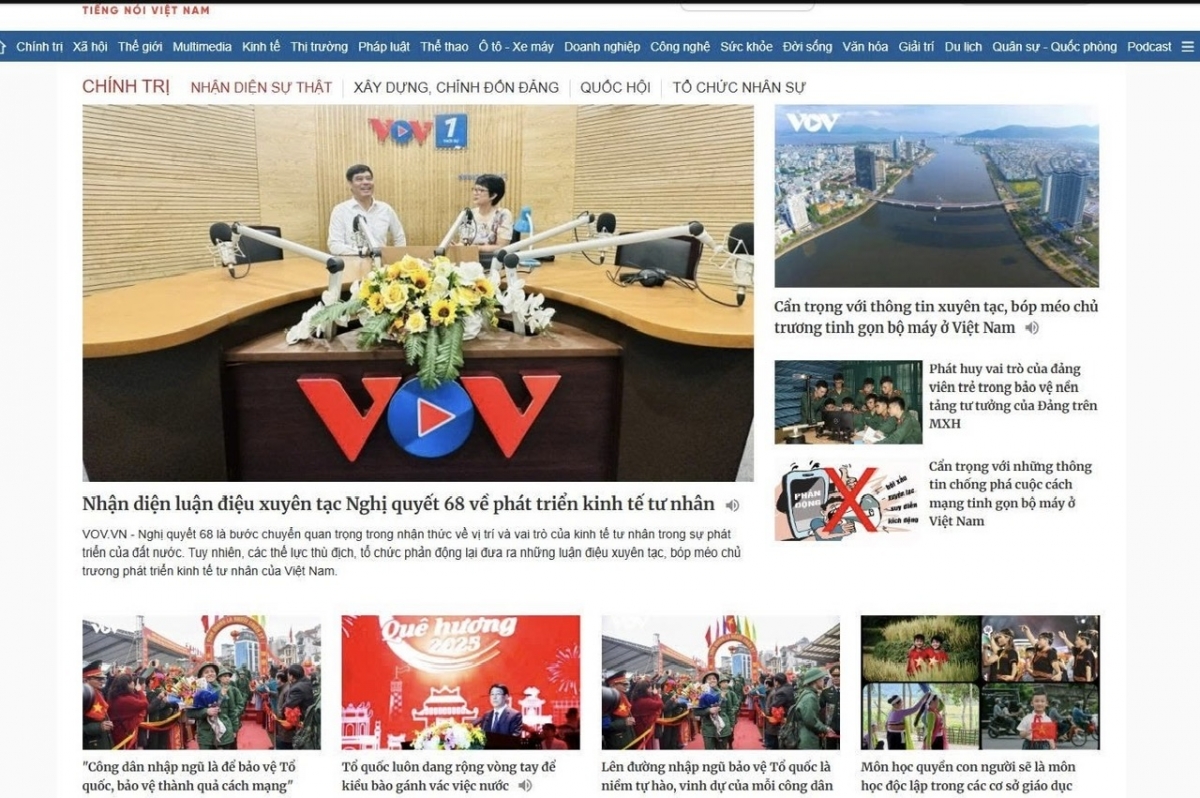 Chuyên mục “Nhận diện sự thật”trên Báo điện tử Tiếng nói Việt Nam.