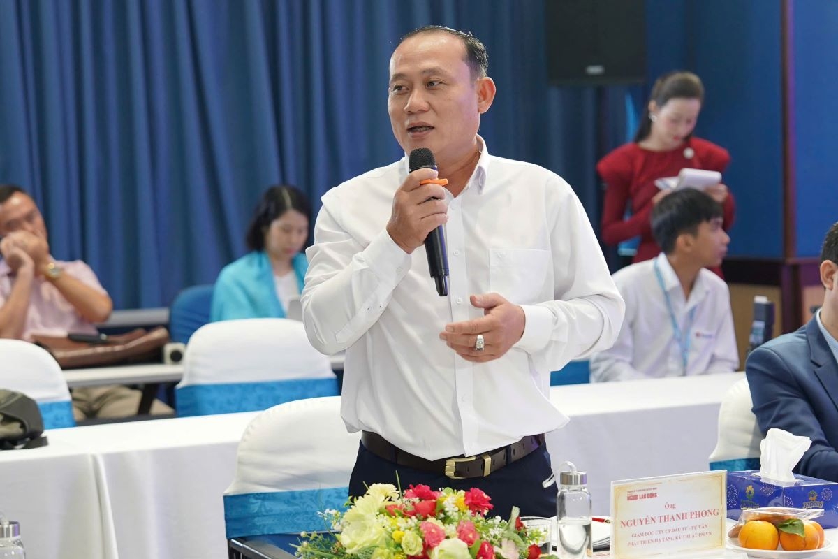 Ông Nguyễn Thanh Phong, Giám đốc Công ty Cổ phần Đầu tư - Tư vấn - Phát triển hạ tầng kỹ thuật 194 Việt Nam (Ảnh T.P)